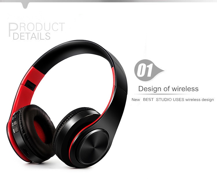 Foldable Wireless Bluetooth Headset