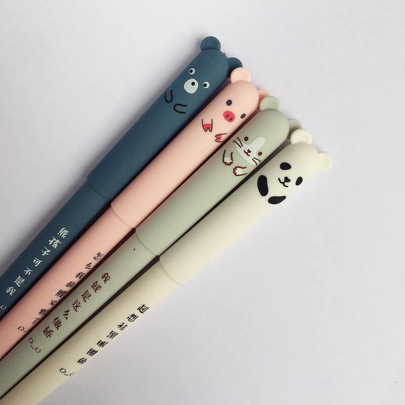 4 Pcs Kawaii Pens with Animals