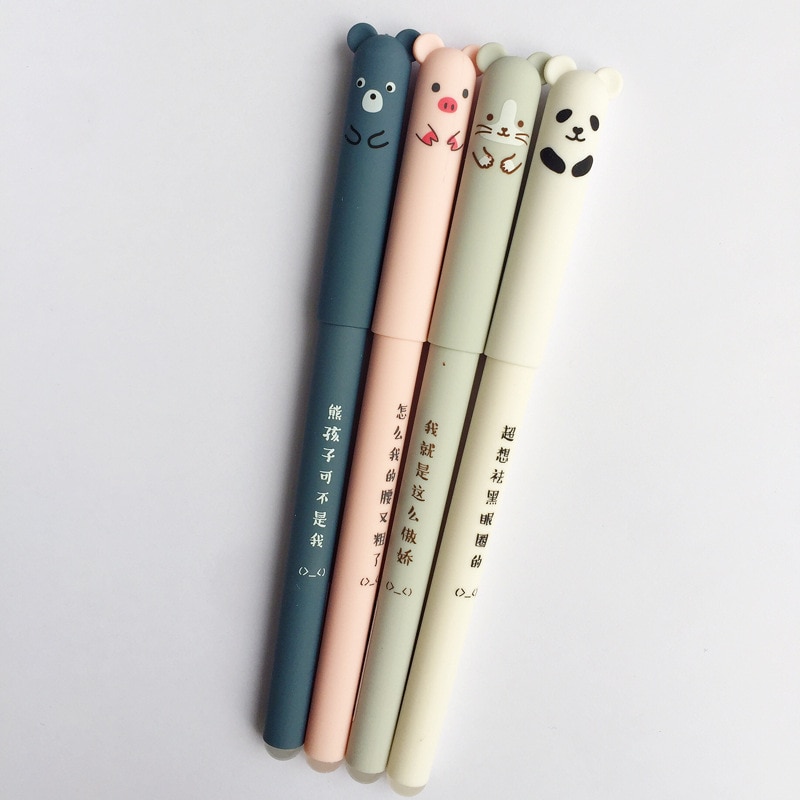 4 Pcs Kawaii Pens with Animals