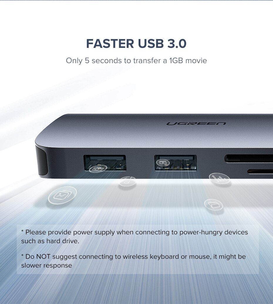 8 Ports Universal USB-C Hubs