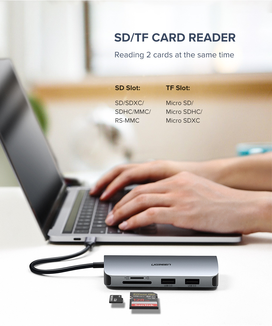 8 Ports Universal USB-C Hubs