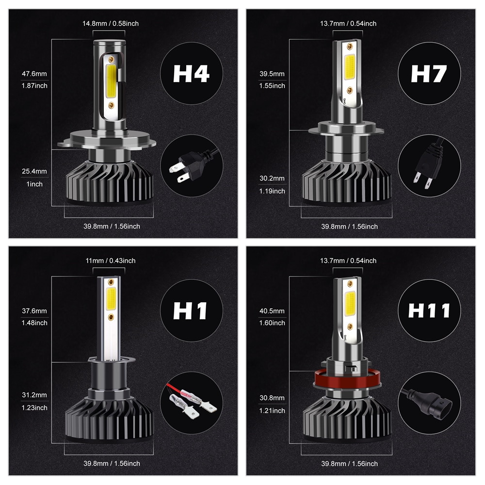 Mini LED Car Headlight Bulbs