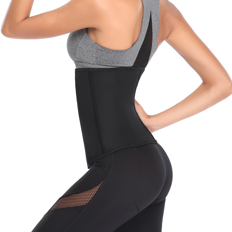 Women's Solid Black Waist Trainer