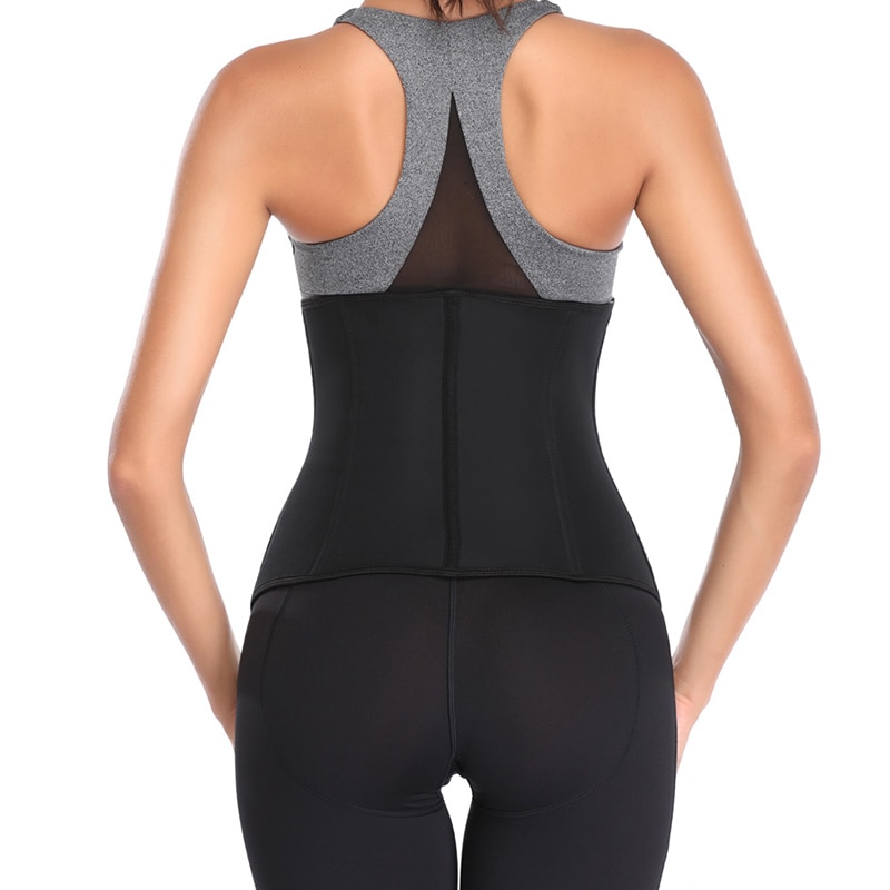 Women's Solid Black Waist Trainer