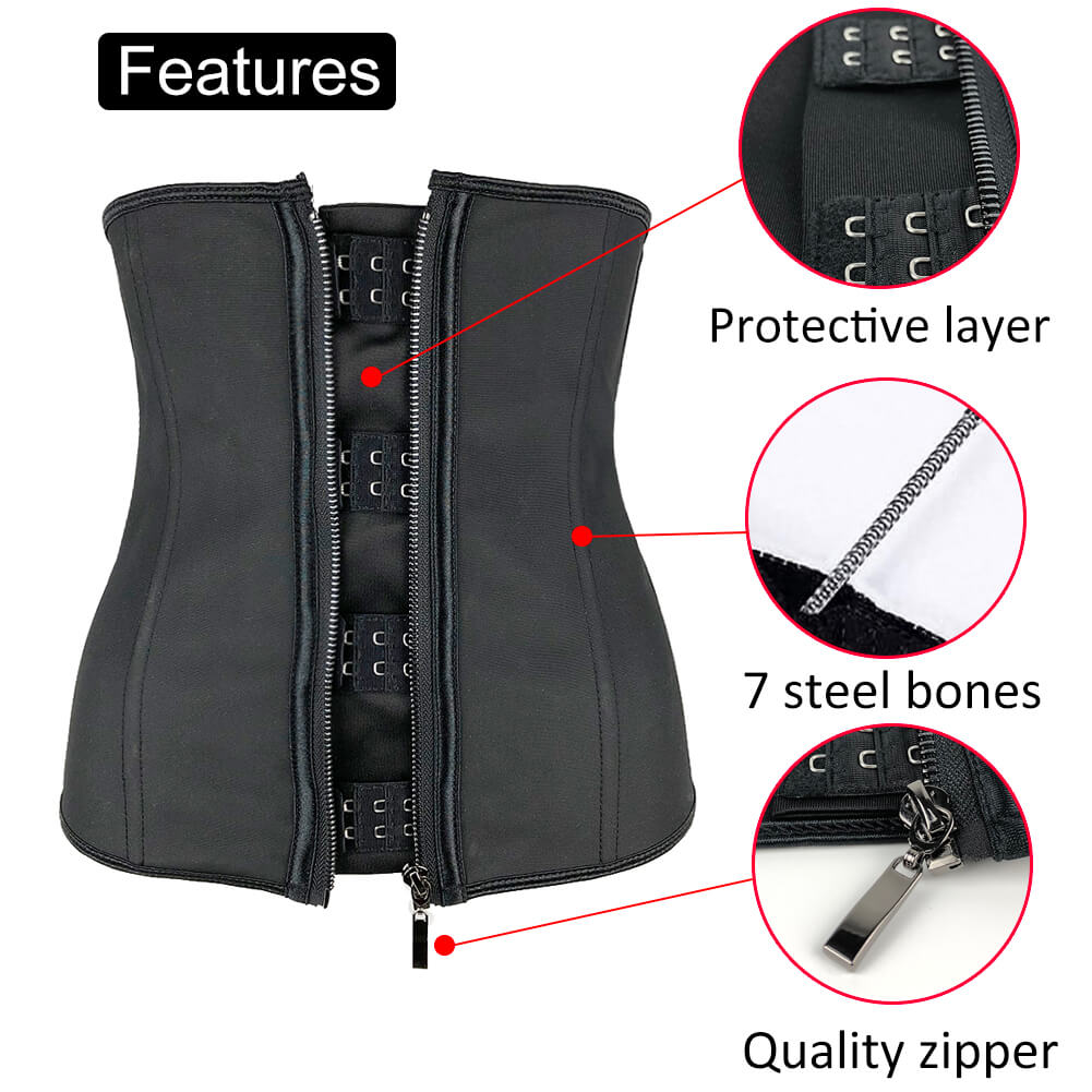 Women's Solid Black Waist Trainer